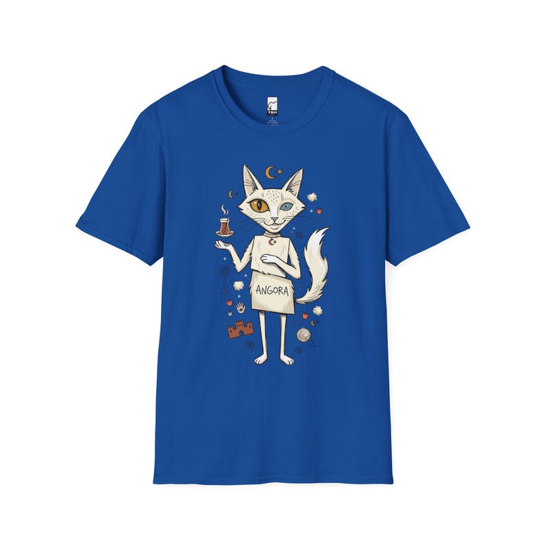 Camiseta turca con estampado de gato de Angora / Camiseta con estampado Ankara, Camiseta unisex de la cultura turca Royal
