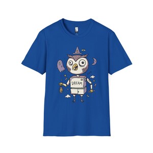 Dreamy Owl T-Shirt | Whimsigoth Graphic Tee, Mystical Unisex Shirt, Reader Gift Royal