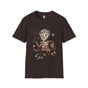 Don Quixote Graphic Tee | Funny Spanish Knight Illustration, Unisex Culture Shirt Dark Chocolate