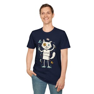 Turkish Van Cat Swimming Graphic Tee | Funny Water Loving Unisex Shirt image 19