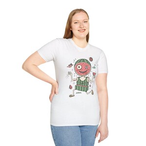 Rolig vattenmelon-T-shirt | Saftig sommargrafik-T-shirt, udda fruktälskare-T-shirt bild 17