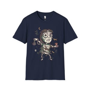 Psychedelisches T-Shirt | Ayahuasca Mutter Grafik Tee, Schamane spirituelles Unisex Shirt, Trippy Geschenk für Sie Him Navy