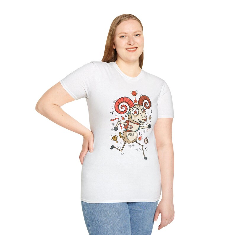 Aries Ram Graphic Tee | Funny Zodiac Astrology Unisex Shirt image 18