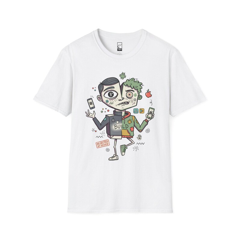 Mobile Dev Shirt | Funny iOS Tee | Android T Shirt | App Builder Graphic Tee | Software Engineer Shirt | Coder Gift White