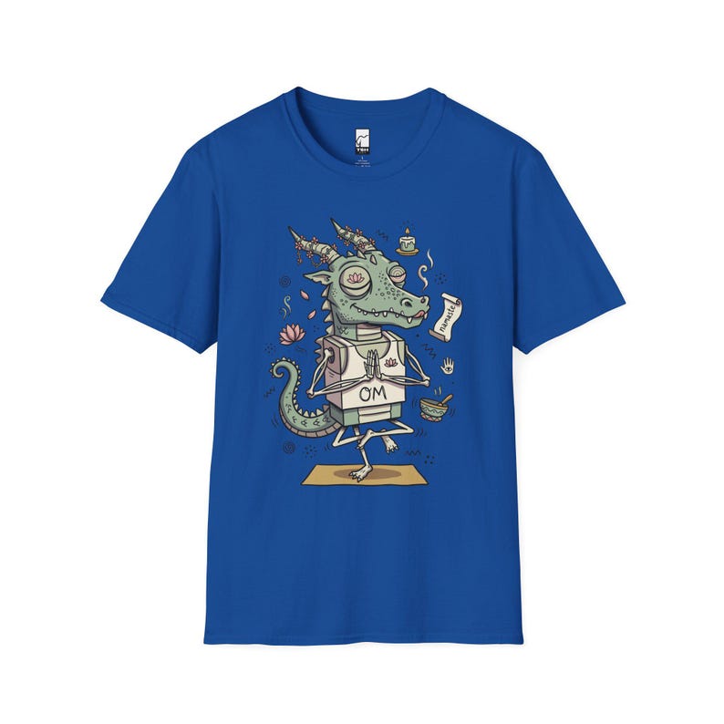 T-shirt yogadraak | Grappig T-shirt OM Namaste, zen-meditatie, uniseks shirt Royal