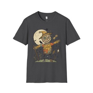 Unisex Scarecrow T-Shirt | Funny Halloween Print | Autumn Harvest Graphic Tee | Spooky Scarecrow T-Shirt image 7