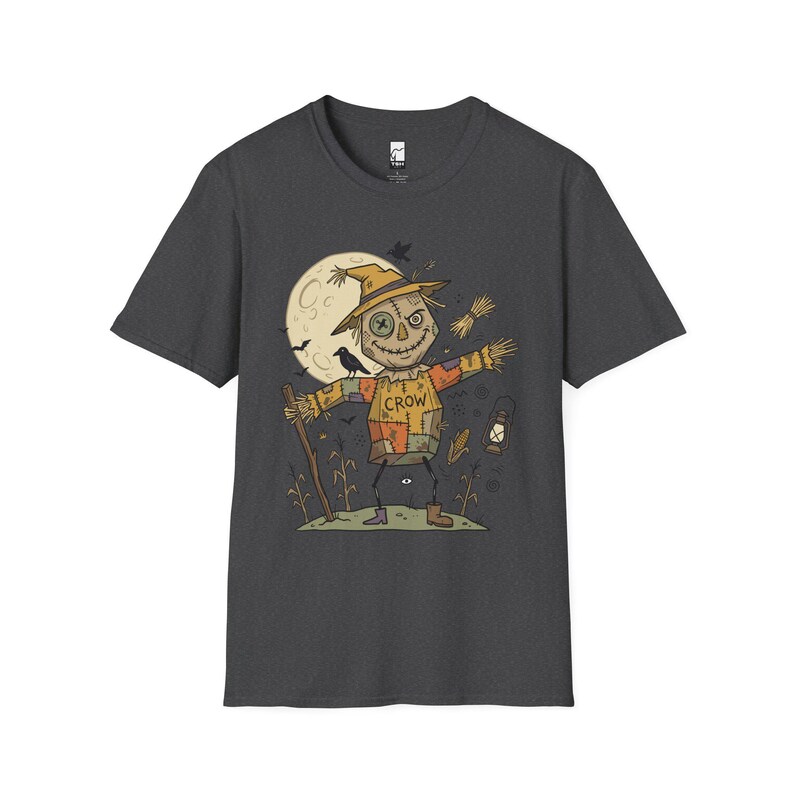 Unisex Scarecrow T-Shirt | Funny Halloween Print | Autumn Harvest Graphic Tee | Spooky Scarecrow T-Shirt image 7