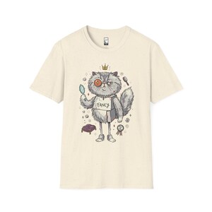 Persian Cat T-Shirt | Bougie Feline Graphic Tee, Cat Royalty Unisex Shirt Natural