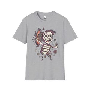 Psykedelisk T-shirt | DMT Portal Graphic Tee, Trippy Hyperspace Unisex-tröja, Helig geometri-present till honom Sport Grey