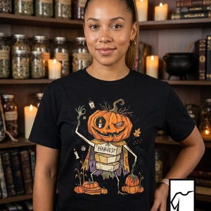 Unisex Pumpkin T-Shirt | Jack O Lantern Print | Fall Harvest Graphic Tee | Spooky Pumpkin T-Shirt
