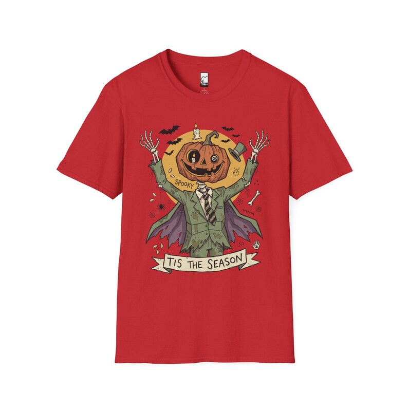 Jack O Lantern Scarecrow Shirt | Spooky Pumpkin Tee | Funny Halloween Graphic Tee | Tis The Season Shirt | Retro Fall Tee | Unisex Gift image 19