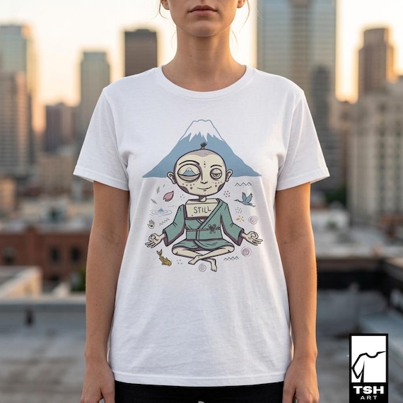 Japan T-Shirt | Funny Zen Meditation Graphic Tee, Mount Fuji Unisex Shirt, Japan Gift for Her Him
