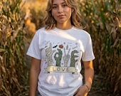 Halloween Love Shirt | Monster Hands T Shirt | Spooky Skeleton Hand Tee | Zombie Mummy Graphic Tee | Cute Creepy Fall Tee | Unisex Gift