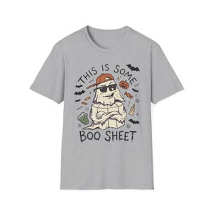 Camiseta divertida de fantasma de Halloween / Camiseta divertida de fantasma / Camiseta de fantasma genial / Camiseta con cita espeluznante y atrevida / Camiseta vintage de fantasma atrevida / Regalo unisex Sport Grey