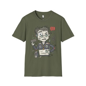 Backend Developer T-Shirt | Funny Server Error, API SQL Programmer Unisex Tee Military Green