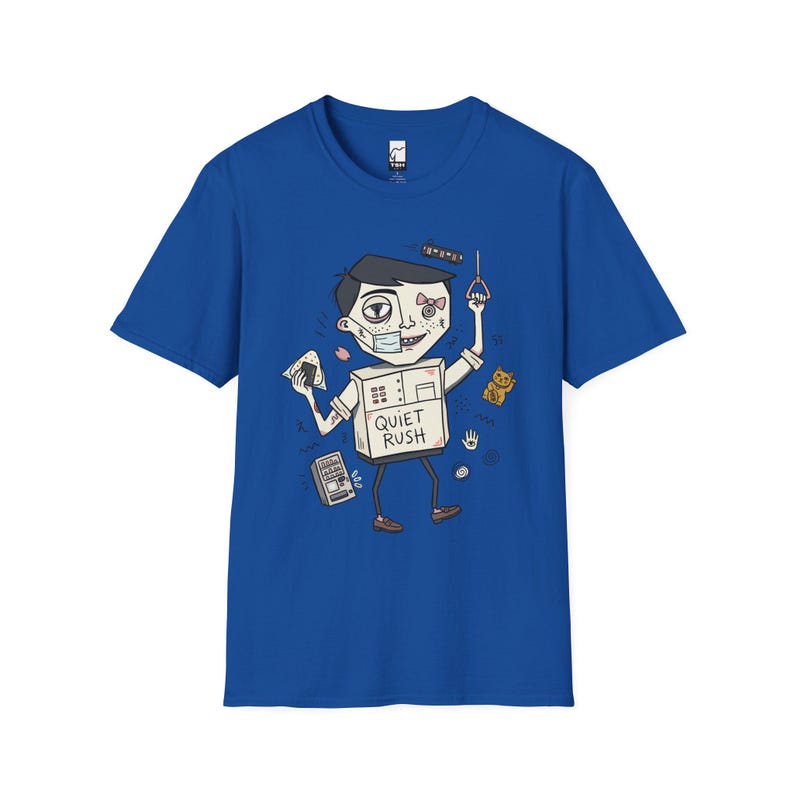 T-shirt Tokyo Vibes | Japans urbancore-shirt met graphic, Quiet Rush-illustratie Royal