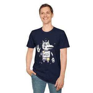Wild Wolf Graphic Tee | Boho Folk Art, Indie Lowbrow Unisex Shirt image 16