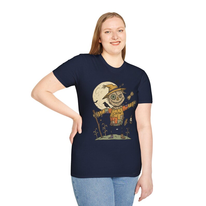 Unisex Scarecrow T-Shirt | Funny Halloween Print | Autumn Harvest Graphic Tee | Spooky Scarecrow T-Shirt image 12