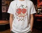 Cherry Pair T-Shirt | Quirky Couple Matching Graphic Tee, Valentine Anniversary Gift