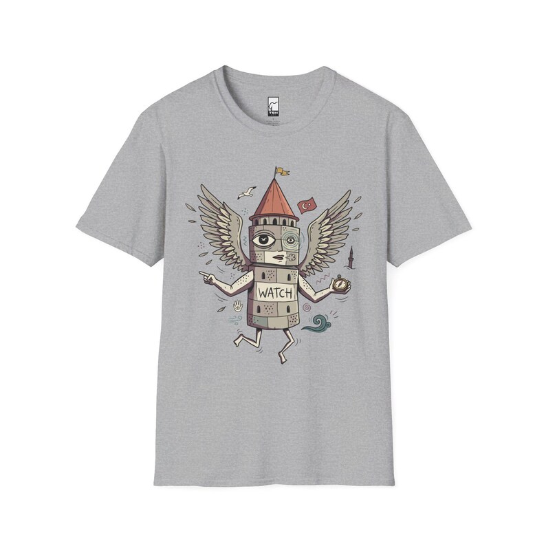 Istanbul T-Shirt | Funny Galata Tower Graphic Tee, Turkish Culture Unisex Shirt, Istanbul Gift Sport Grey