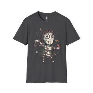 Psychedelisches T-Shirt | Ayahuasca Mutter Grafik Tee, Schamane spirituelles Unisex Shirt, Trippy Geschenk für Sie Him Dark Heather