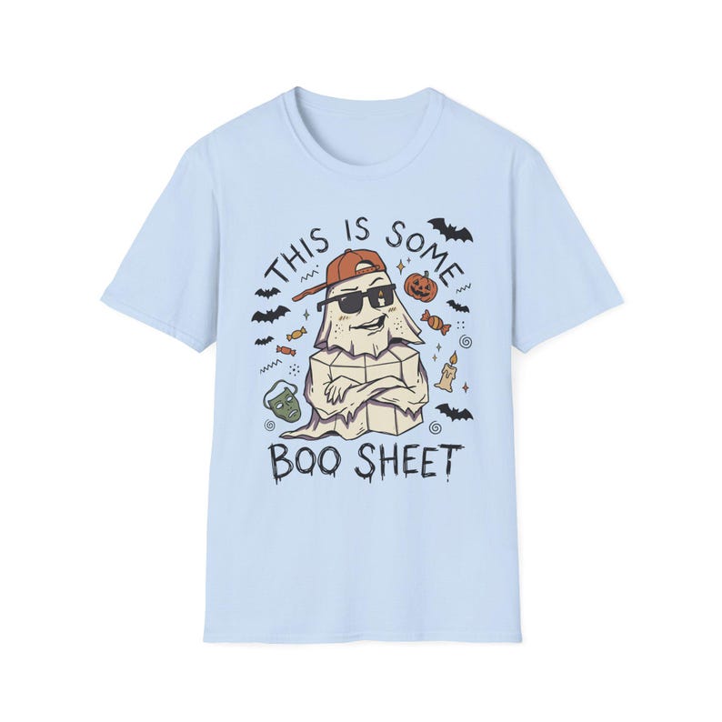 Camiseta divertida de fantasma de Halloween / Camiseta divertida de fantasma / Camiseta de fantasma genial / Camiseta con cita espeluznante y atrevida / Camiseta vintage de fantasma atrevida / Regalo unisex Light Blue