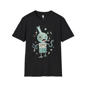Koszulka Bubble Stoner | Zabawna koszulka z grafiką 420, koszulka unisex z psychodelicznym dymem, prezent dla miłośnika stonerów Black
