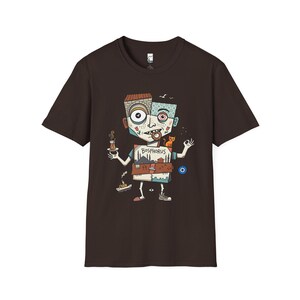 Istanbul Bosphorus Cat Tea Graphic Tee | Turkish Street Cat Unisex Shirt Dark Chocolate