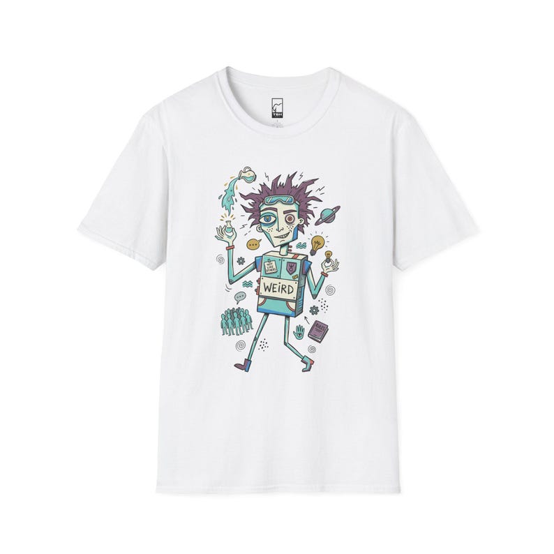 Koszulka z nadrukiem znaku zodiaku Wodnik | Ekscentryczny Wodnik, koszulka unisex z grafiką astrologiczną White