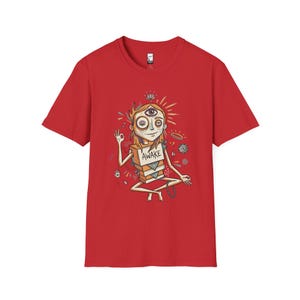 Psychedelic Third Eye T-Shirt | Spiritual Meditation Graphic Tee Red