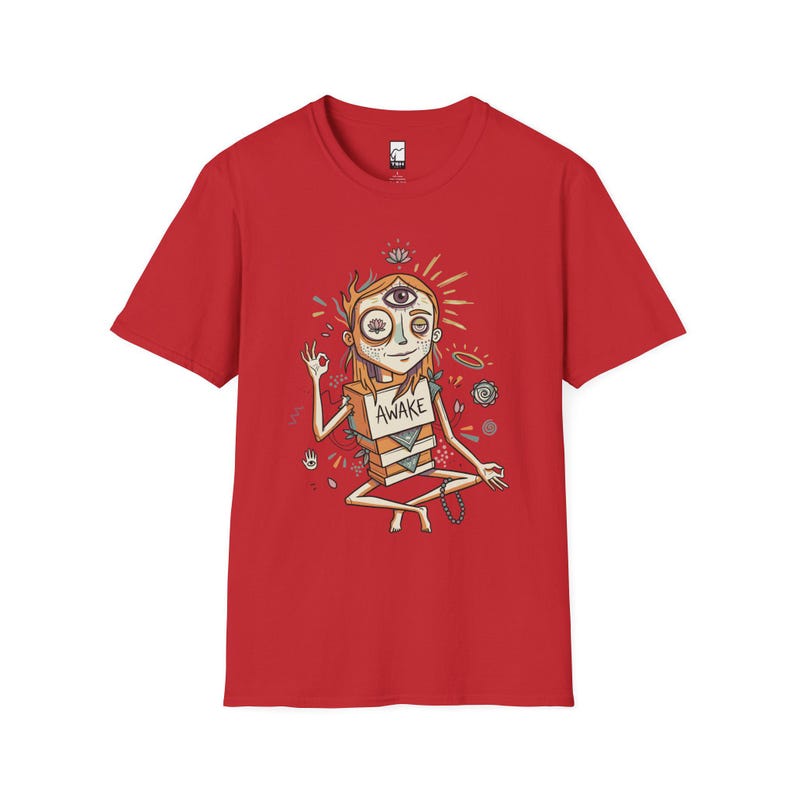 Psychedelic Third Eye T-Shirt | Spiritual Meditation Graphic Tee Red