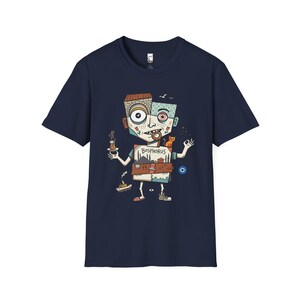 Istanbul Bosphorus Cat Tea Graphic Tee | Turkish Street Cat Unisex Shirt Navy