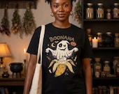 Funny Ghost Banana Shirt | Boonana Halloween T Shirt | Cute Spooky Pun Tee | Pumpkin Moon Graphic Tee | Vintage Halloween Tee | Unisex Gift