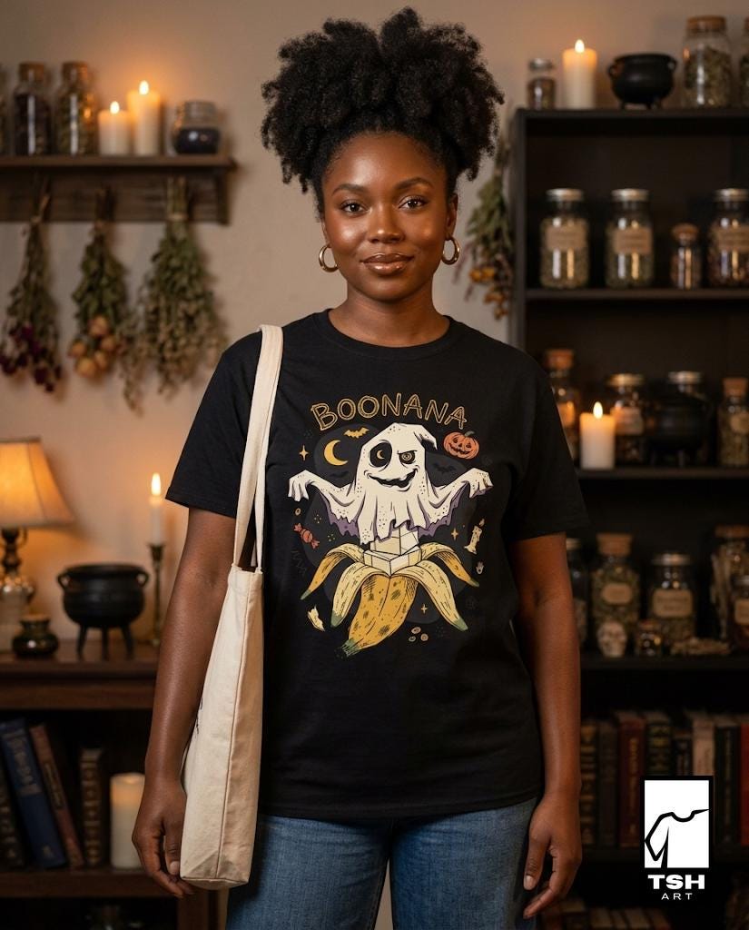 Funny Ghost Banana Shirt | Boonana Halloween T Shirt | Cute Spooky Pun Tee | Pumpkin Moon Graphic Tee | Vintage Halloween Tee | Unisex Gift