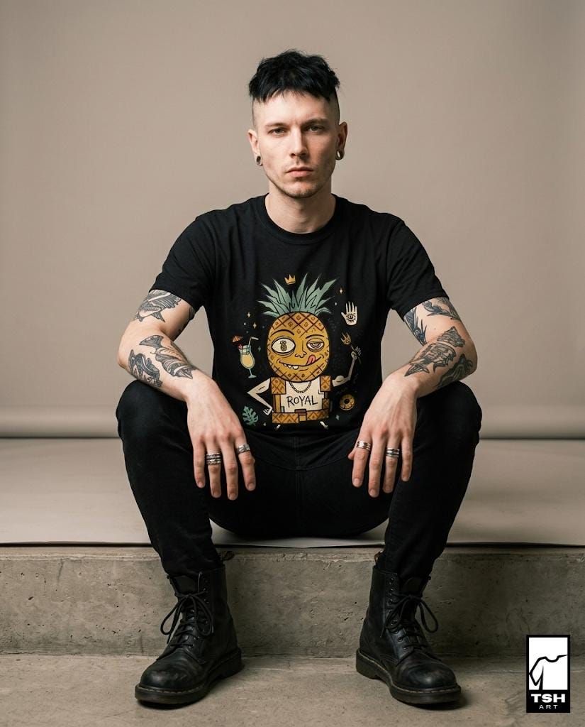 Royal Pineapple T-Shirt | Funny Tropical Graphic Tee, Tiki Hawaiian Unisex Shirt, Pineapple Lover Summer Gift