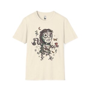 Psychedelisches T-Shirt | Ayahuasca Mutter Grafik Tee, Schamane spirituelles Unisex Shirt, Trippy Geschenk für Sie Him Natural