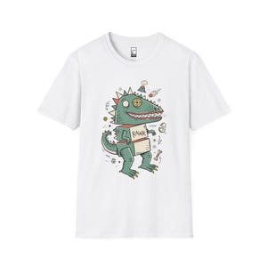 Funny RAWR T-Rex Shirt | Retro Dinosaur Graphic Tee, Kids Unisex Apparel White