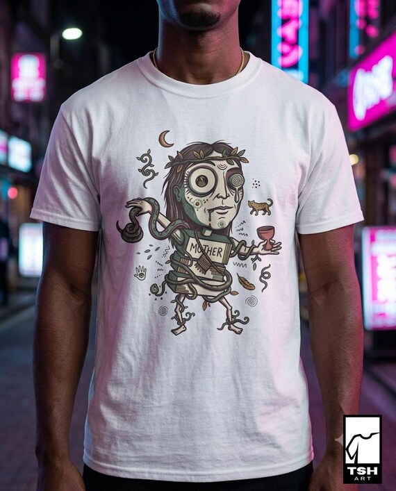Psychedelic T-Shirt | Ayahuasca Mother Graphic Tee, Shaman Spiritual Unisex Shirt, Trippy Gift for Her Him