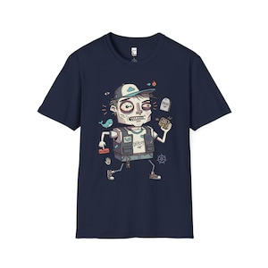 DevOps Engineer T-shirt | Rolig CI CD Deployment Graphic Tee, Sysadmin Coder T-shirt Navy