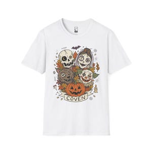 Vintage Halloween Shirt | Skull Werewolf T Shirt | Creepy Clown Witch Tee | Pumpkin Coven Graphic Tee | Retro Horror Tee | Unisex Gift image 9