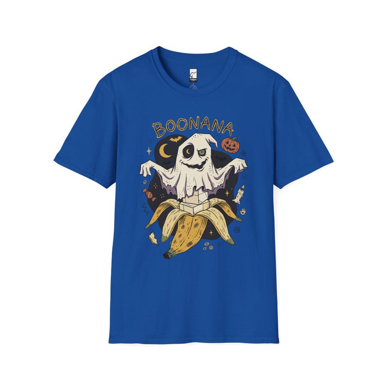 Funny Ghost Banana Shirt | Boonana Halloween T Shirt | Cute Spooky Pun Tee | Pumpkin Moon Graphic Tee | Vintage Halloween Tee | Unisex Gift Royal