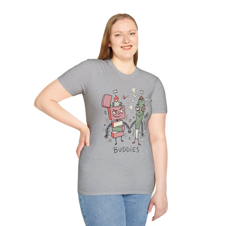 Stoner Buddies T-Shirt | Funny 420 Graphic Tee, Smoke Buddy Unisex Shirt, High Vibes Stoner Gift image 19