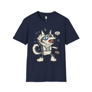 Husky Drama T-shirt | T-shirt grappige hond, uniseks shirt husky-moeder, cadeau Navy