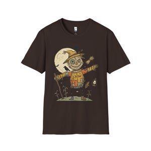 Unisex Scarecrow T-Shirt | Funny Halloween Print | Autumn Harvest Graphic Tee | Spooky Scarecrow T-Shirt image 4