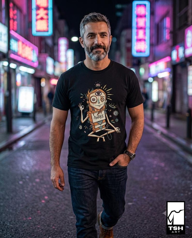 Psychedelic T-Shirt | Third Eye Graphic Tee, Spiritual Meditation Unisex Shirt, Trippy Gift for Her Him
