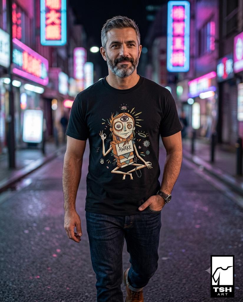 Psychedelic T-Shirt | Third Eye Graphic Tee, Spiritual Meditation Unisex Shirt, Trippy Gift for Her Him