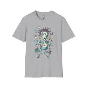 Koszulka z nadrukiem znaku zodiaku Wodnik | Ekscentryczny Wodnik, koszulka unisex z grafiką astrologiczną Sport Grey