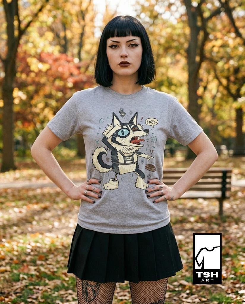 Husky Drama T-Shirt | Funny Dramatic Dog Graphic Tee, Talking Husky Dog Mom Unisex Shirt, Dog Lover Gift