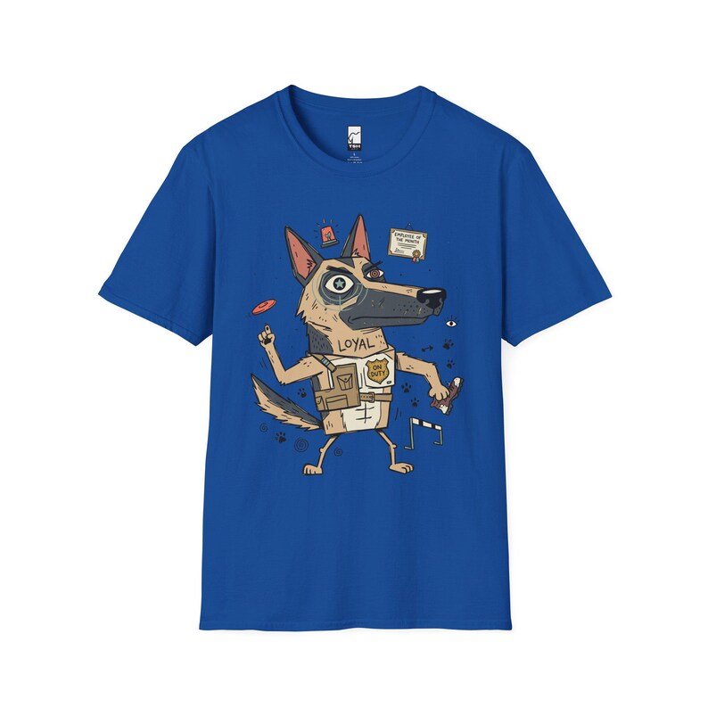 German Shepherd T-Shirt | Funny Loyal K9 Graphic Tee, Dog Lover Shirt Royal