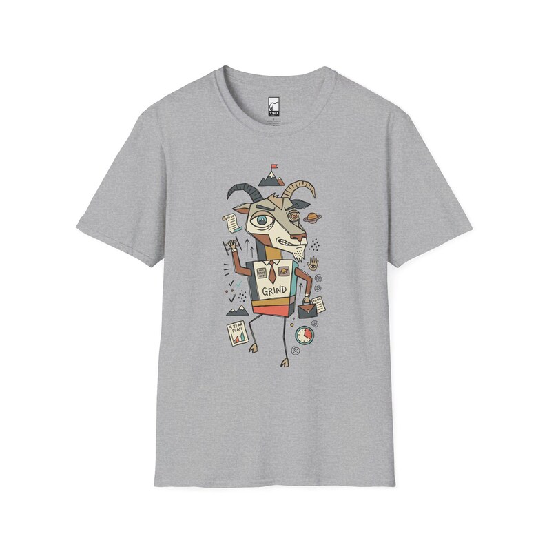 Capricorn T-Shirt | Funny Zodiac Graphic Tee, Grind Hustle Astrology Unisex Shirt, Capricorn Birthday Gift Sport Grey